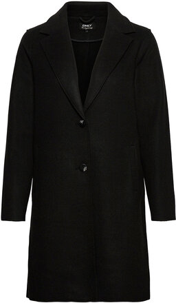 Onlcarrie Bonded Coat Otw Outerwear Coats Winter Coats Svart ONLY*Betinget Tilbud