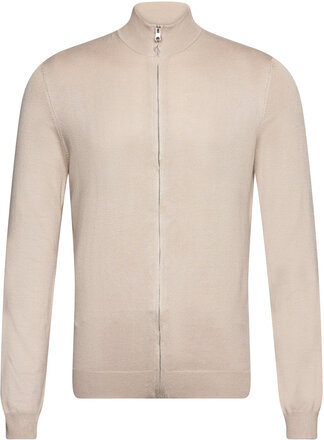 Onswyler Life Reg 14 High Neck Card Knit Tops Knitwear Full Zip Jumpers Cream ONLY & SONS