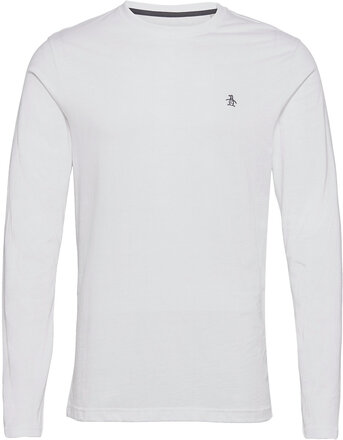 Small Logo Long Sleeve T-Shirt T-shirts Long-sleeved Hvit Original Penguin*Betinget Tilbud