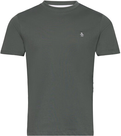 S/S Pin Point Embroi T-shirts Short-sleeved Grønn Original Penguin*Betinget Tilbud