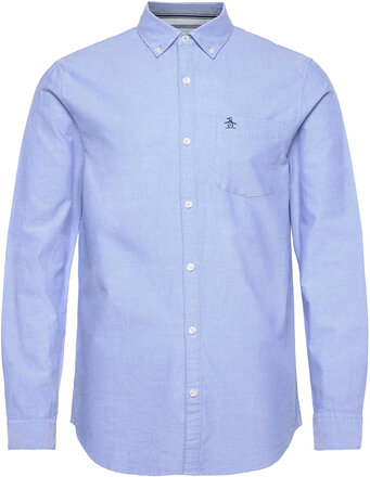 Long Sleeved Cotton Oxford Shirt Skjorte Uformell Blå Original Penguin*Betinget Tilbud