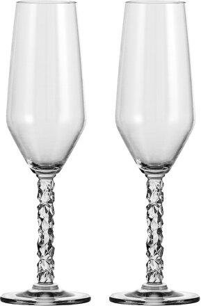 Carat Champagne Flute 24Cl 2-Pack Home Tableware Glass Champagne Glass Nude Orrefors