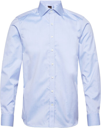 Slim Fit Cut Away Twill Shirt Designers Shirts Tuxedo Shirts Blue Oscar Jacobson