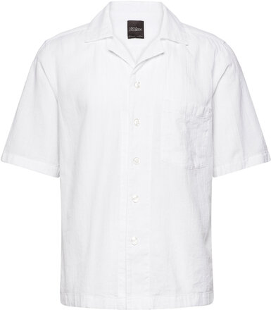 Reg Fit Cuban Ss Beach Shirt Designers Shirts Short-sleeved White Oscar Jacobson