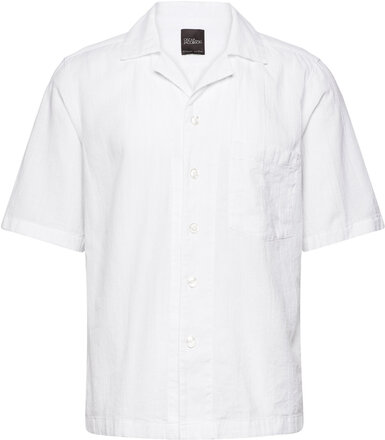 Reg Fit Cuban Ss Beach Shirt Kortermet Skjorte Hvit Oscar Jacobson*Betinget Tilbud