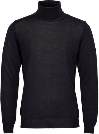 Cole Rollneck Knitwear Turtlenecks Marineblå Oscar Jacobson*Betinget Tilbud