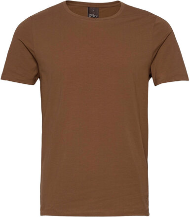 Kyran T-Shirt S-S T-shirts Short-sleeved Brun Oscar Jacobson*Betinget Tilbud