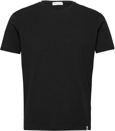 Panos Emporio Organic Cotton Tee Crew Tops T-shirts Short-sleeved Black Panos Emporio