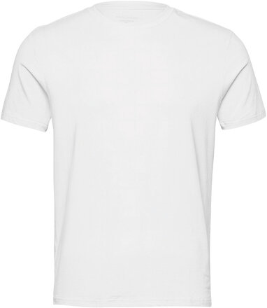 Panos Emporio Bamboo/Cotton Tee Crew Tops T-shirts Short-sleeved White Panos Emporio
