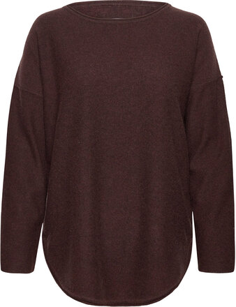Iliviasapw Pu Tops Knitwear Jumpers Burgundy Part Two