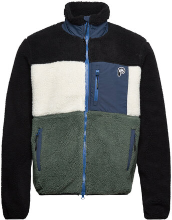 P Bear Colour Block Borg Zip Thru Jacket Sweat-shirts & Hoodies Fleeces & Midlayers Multi/mønstret Penfield*Betinget Tilbud