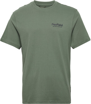 Penfield Hudson Script T-Shirt T-shirts Short-sleeved Grønn Penfield*Betinget Tilbud