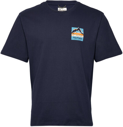 Geo Back Print T-Shirt T-shirts Short-sleeved Marineblå Penfield*Betinget Tilbud