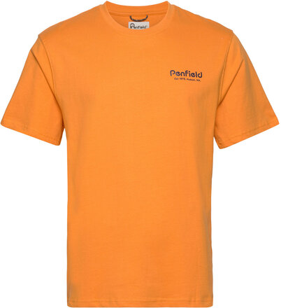 Hudson Script T-Shirt T-shirts Short-sleeved Oransje Penfield*Betinget Tilbud