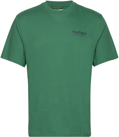 Hudson Script T-Shirt T-shirts Short-sleeved Grønn Penfield*Betinget Tilbud