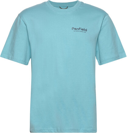 Hudson Script T-Shirt T-shirts Short-sleeved Blå Penfield*Betinget Tilbud