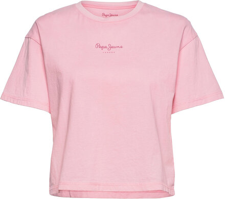 Nina T-shirts & Tops Short-sleeved Rosa Pepe Jeans London*Betinget Tilbud