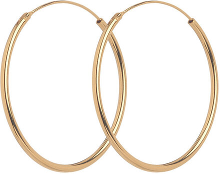 Plain Hoops Accessories Jewellery Earrings Hoops Gold Pernille Corydon