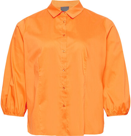 Basco Langermet Skjorte Oransje Persona By Marina Rinaldi*Betinget Tilbud
