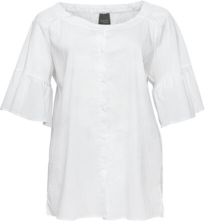 Fino Tops Blouses Short-sleeved White Persona By Marina Rinaldi
