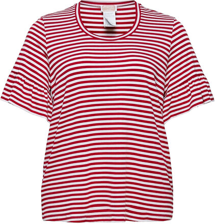 Vela T-shirts & Tops Short-sleeved Multi/mønstret Persona By Marina Rinaldi*Betinget Tilbud