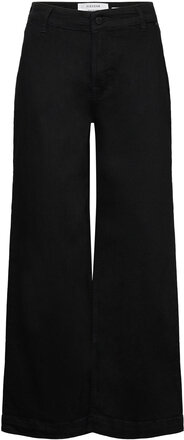 Pd-Gilly French Jeans Wash Deep Org Bottoms Trousers Wide Leg Black Pieszak