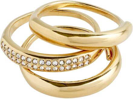 Bloom Recycled Crystal Ring Ring Smycken Gold Pilgrim