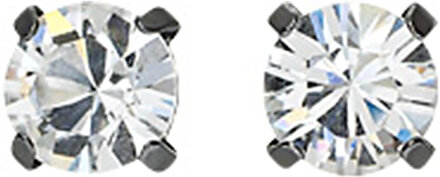 Original Crystal Earstuds Hematite Color Accessories Jewellery Earrings Studs Silver Pilgrim