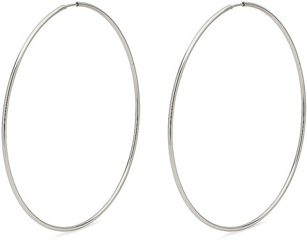 Sanne X-Large Hoop Earrings Silver-Plated Accessories Jewellery Earrings Hoops Silver Pilgrim