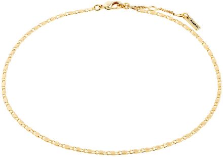 Parisa Recycled Flat Link Ankle Chain Gold-Plated Accessories Jewellery Ankle Chain Gold Pilgrim