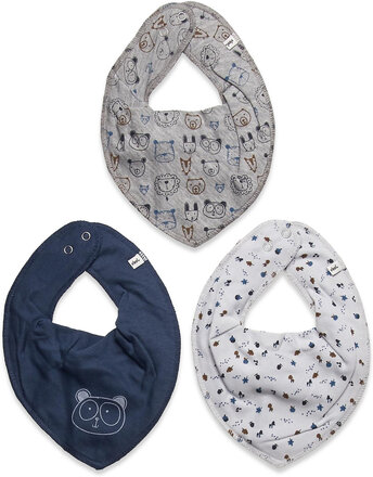 Bandana Bib Boy -Aop Baby & Maternity Care & Hygiene Dry Bibs Blå Pippi*Betinget Tilbud