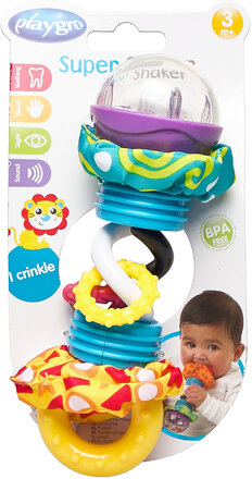Super Shaker Rattle & Teether Toys Baby Toys Rattles Multi/patterned Playgro