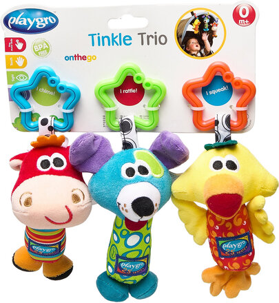Tinkle Trio Toys Baby Toys Rattles Multi/patterned Playgro