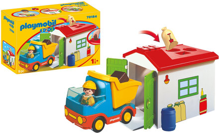 Playmobil 1.2.3 Skraldebil - 70184 Toys Playmobil Toys Playmobil 1.2.3 Multi/patterned PLAYMOBIL