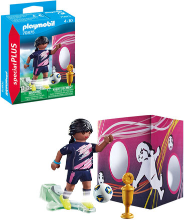 Playmobil Special Plus Fotballspiller Med Målvegg - 70875 Toys Playmobil Toys Playmobil Special Plus Multi/mønstret PLAYMOBIL*Betinget Tilbud