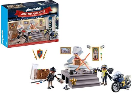 Playmobil Christmas Advent Calendar Police Museum Theft - 71347 Toys Advent Calendars Multi/mønstret PLAYMOBIL*Betinget Tilbud