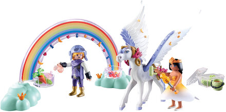 Playmobil Princess Magic Pegasus With Rainbow In The Clouds - 71361 Toys Playmobil Toys Playmobil Princess Magic Multi/patterned PLAYMOBIL