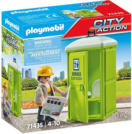 Playmobil City Action Flyttbart Toalett - 71435 Toys Playmobil Toys Playmobil City Action Multi/mønstret PLAYMOBIL*Betinget Tilbud
