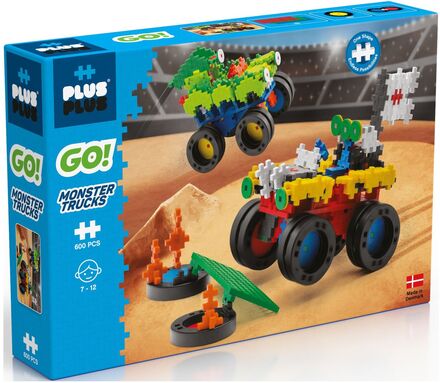 Plus-Plus Go! Monster Truck Set Toys Building Sets & Blocks Building Sets Multi/mønstret Plus-Plus*Betinget Tilbud