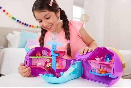 Polly Pocket Sparkle Cove Adventure™ Narwhal Adventurer™ Boat Toys Playsets & Action Figures Movies & Fairy Tale Characters Multi/mønstret Polly Pocket*Betinget Tilbud