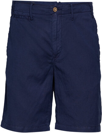 8.5-Inch Classic Fit Cotton-Linen Short Bottoms Shorts Chinos Shorts Blue Polo Ralph Lauren