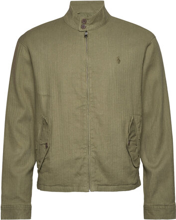 Herringb Twill Harrington Jacket Tunn Jacka Khaki Green Polo Ralph Lauren