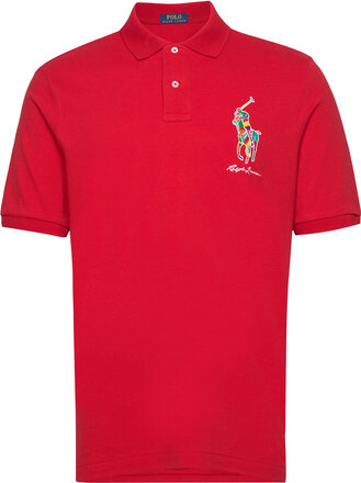 Classic Fit Big Pony Mesh Polo Shirt Tops Polos Short-sleeved Red Polo Ralph Lauren
