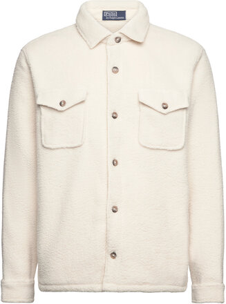 Pile Fleece Overshirt Tops Overshirts Cream Polo Ralph Lauren