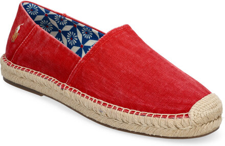 Cevio Washed Canvas Espadrille Espadriller Skor Red Polo Ralph Lauren