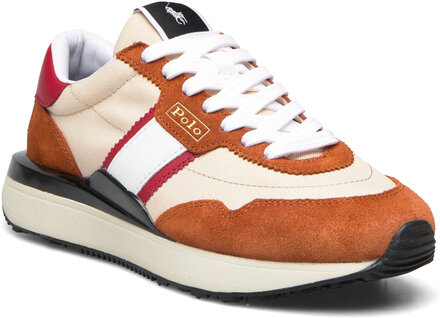 Train 89 Leather & Oxford Sneaker Låga Sneakers Brown Polo Ralph Lauren