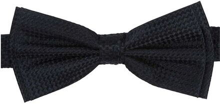 Solid Silk Bow Tie Fluga Black Portia 1924