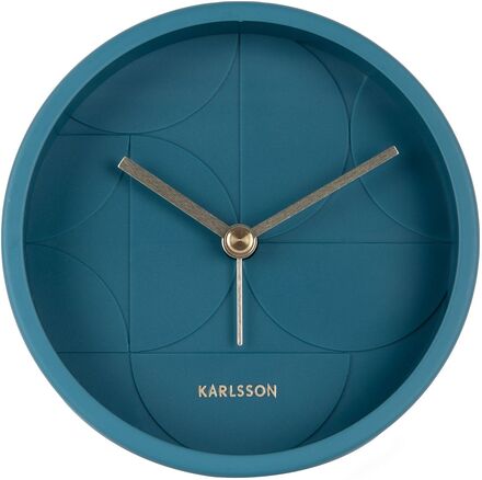 Alarm Clock Echelon Circular Dark Blue Home Decoration Watches Alarm Clocks Blue KARLSSON
