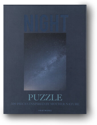 Puzzle - Night Home Decoration Puzzles & Games Puzzles Svart PRINTWORKS*Betinget Tilbud