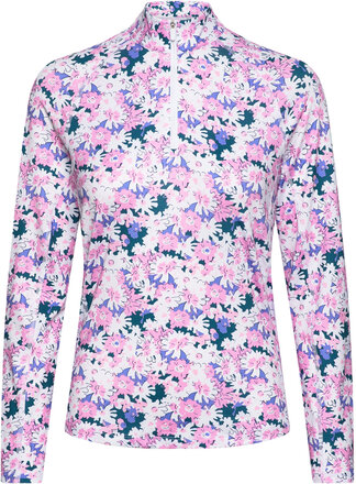 W You-V Bloom 1/4 Zip Sport Sweatshirts & Hoodies Fleeces & Midlayers Pink PUMA Golf